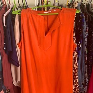 NY&C Split-neck Cotton Shift Dress